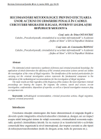 Recomandări metodologice privind efectuarea unor acțiuni de urmărire penală în cadrul cercetării migraţiei ilegale potrivit legislației Republicii Moldova